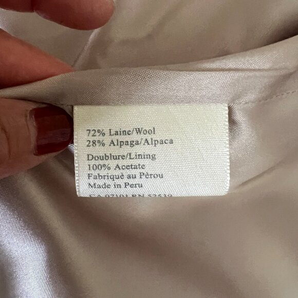 Hilary Radley Wool/Alpaca Coat in bone color size 2 - Picture 4 of 5